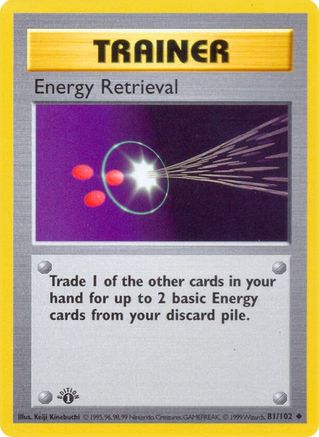 Energy Retrieval 81 - Base Set Shadowless 1st Edition - Poke-Collect