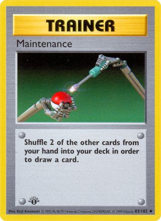 Maintenance 83 - Base Set Shadowless 1st Edition - Poke-Collect