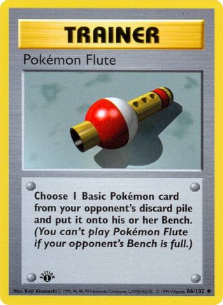 Pokemon Flute 86 - Base Set Shadowless 1st Edition - Poke-Collect