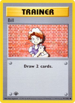 Bill 91 - Base Set Shadowless 1st Edition - Poke-Collect