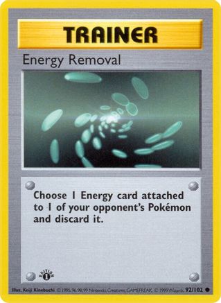 Energy Removal 92 - Base Set Shadowless 1st Edition - Poke-Collect