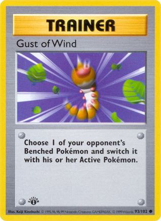 Gust of Wind 93 - Base Set Shadowless 1st Edition - Poke-Collect