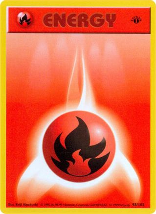 Fire Energy 98 - Base Set Shadowless 1st Edition - Poke-Collect