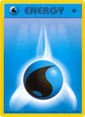 Water Energy 102 - Base Set Shadowless 1st Edition - Poke-Collect