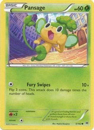 Pansage 5/162 - BREAKthrough Reverse Holofoil - Poke-Collect