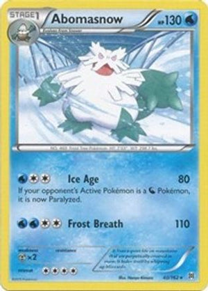 Abomasnow 40/162 - XY  BREAKthrough Reverse Holofoil