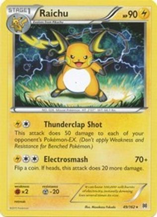 Raichu 49/162 - XY  BREAKthrough Reverse Holofoil - Poke-Collect