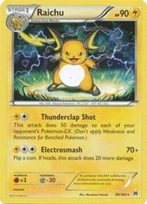 Raichu 49/162 - XY  BREAKthrough Reverse Holofoil - Poke-Collect