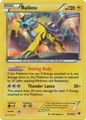 Raikou 55/162 - BREAKthrough Reverse Holofoil - Poke-Collect