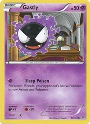 Gastly 58/162 - XY  BREAKthrough Reverse Holofoil - Poke-Collect