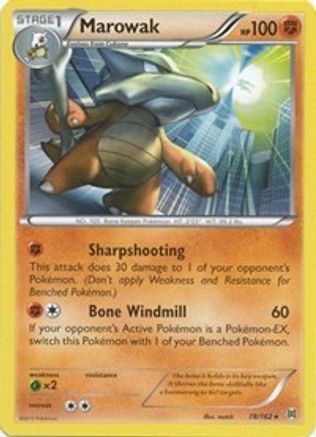 Marowak 78/162 - XY  BREAKthrough Reverse Holofoil - Poke-Collect