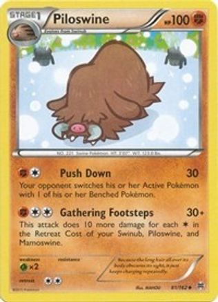 Piloswine 81/162 - XY  BREAKthrough Reverse Holofoil - Poke-Collect