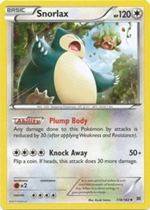 Snorlax 118/162 - BREAKthrough Reverse Holofoil