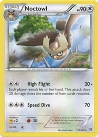 Noctowl 120/162 - XY  BREAKthrough Reverse Holofoil - Poke-Collect