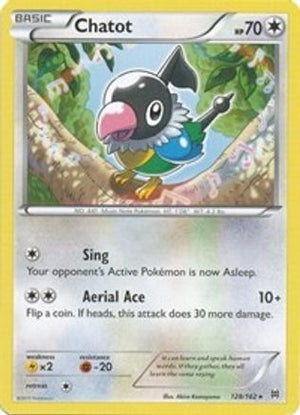 Chatot 128/162 - XY  BREAKthrough Reverse Holofoil - Poke-Collect