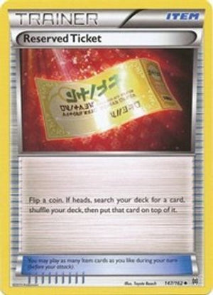 Reserved Ticket 147/162 - XY  BREAKthrough Reverse Holofoil - Poke-Collect