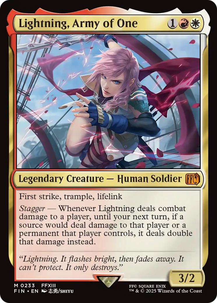 Lightning, Army of One (FIN-233) - FINAL FANTASY Foil - Poke-Collect