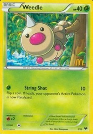 Weedle 1/12 - McDonalds Collection 2014 Holofoil - Poke-Collect