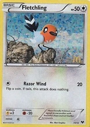 Fletchling 11/12 - McDonalds Collection 2014 Holofoil - Poke-Collect