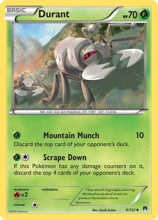 Durant 9/122 - XY  BREAKpoint Reverse Holofoil - Poke-Collect