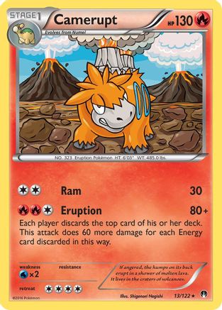 Camerupt 13/122 - XY  BREAKpoint Reverse Holofoil - Poke-Collect