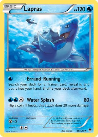 Lapras 28/122 - XY  BREAKpoint Reverse Holofoil - Poke-Collect