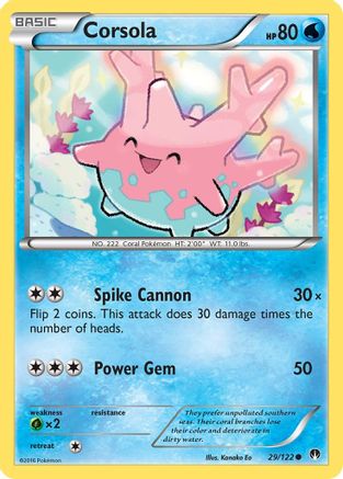 Corsola 29/122 - BREAKpoint Reverse Holofoil - Poke-Collect