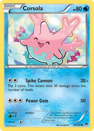 Corsola 29/122 - BREAKpoint Reverse Holofoil - Poke-Collect