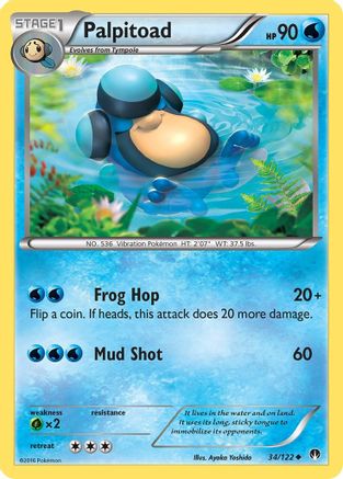 Palpitoad 34/122 - BREAKpoint Reverse Holofoil - Poke-Collect