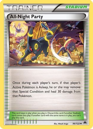 All-Night Party 96/122 - XY  BREAKpoint Reverse Holofoil - Poke-Collect