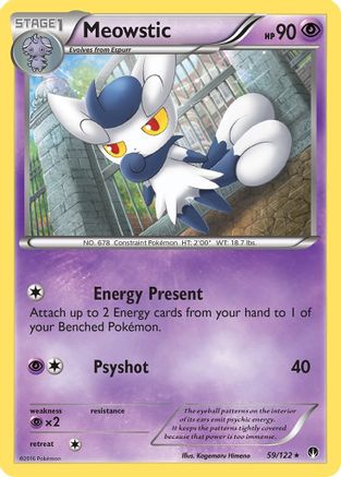Meowstic 59/122 - XY  BREAKpoint Reverse Holofoil - Poke-Collect