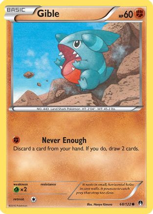 Gible 68/122 - XY  BREAKpoint - Poke-Collect