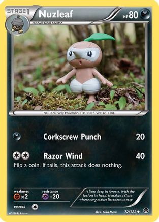 Nuzleaf 72/122 - XY  BREAKpoint Reverse Holofoil - Poke-Collect