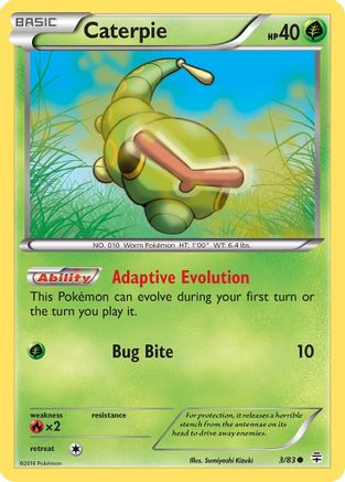 Caterpie 3/83 - Generations Reverse Holofoil - Poke-Collect