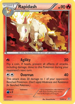 Rapidash 15/83 - Generations Reverse Holofoil - Poke-Collect