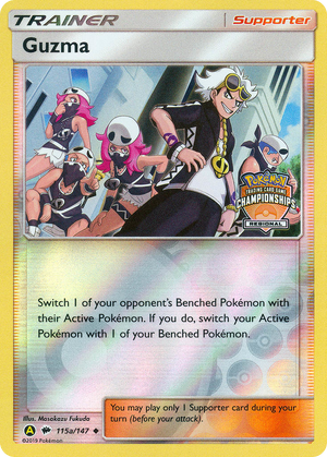 Guzma 115a/147 - Burning Shadows Reverse Holofoil - Poke-Collect