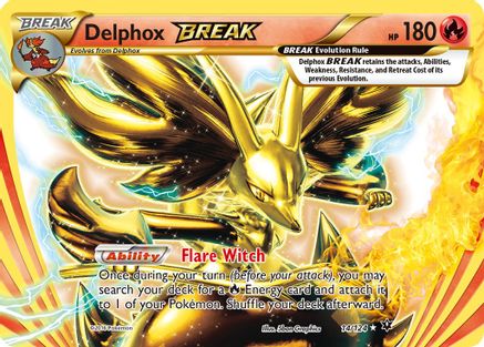 Delphox BREAK 14/124 - XY  Fates Collide Holofoil - Poke-Collect