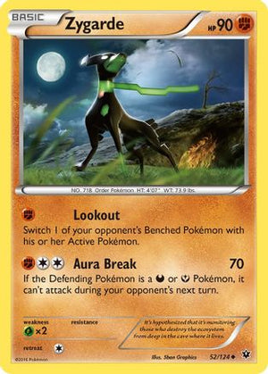 Zygarde 52/124 - Fates Collide Reverse Holofoil - Poke-Collect