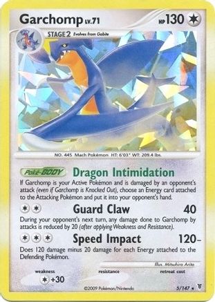 Garchomp - 5/147 (Cracked Ice Holo) 5 - Deck Exclusives Holofoil - Poke-Collect