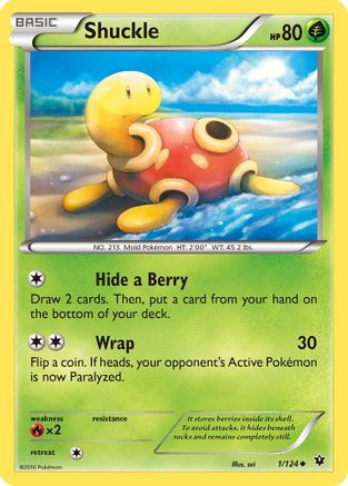 Shuckle 1/124 - XY  Fates Collide Reverse Holofoil - Poke-Collect