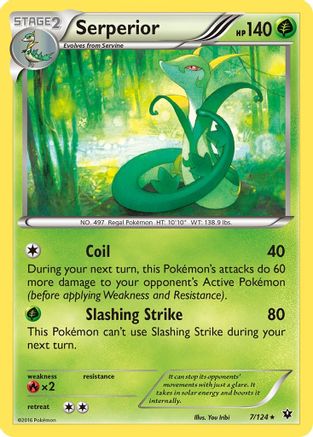 Serperior 7/124 - XY  Fates Collide Reverse Holofoil - Poke-Collect