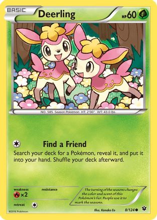 Deerling 8/124 - XY  Fates Collide Reverse Holofoil - Poke-Collect
