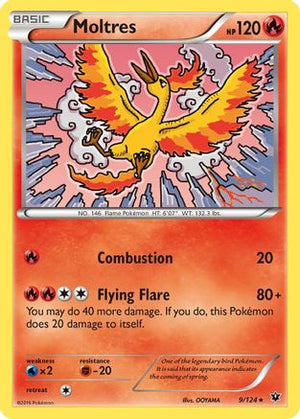Moltres 9/124 - Fates Collide Reverse Holofoil - Poke-Collect