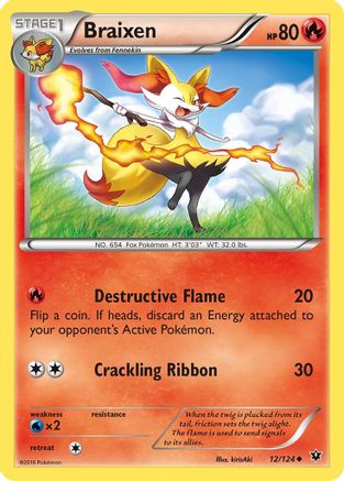 Braixen 12/124 - XY  Fates Collide - Poke-Collect
