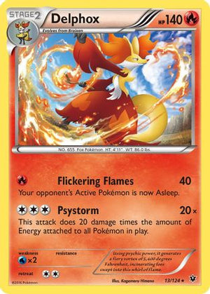 Delphox 13/124 - Fates Collide Holofoil