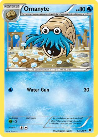 Omanyte 17/124 - XY  Fates Collide - Poke-Collect