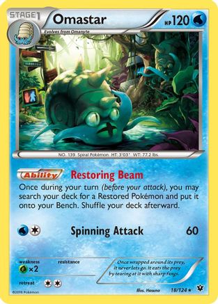 Omastar 18/124 - XY  Fates Collide - Poke-Collect