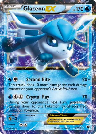 Glaceon EX 20/124 - XY  Fates Collide Holofoil - Poke-Collect