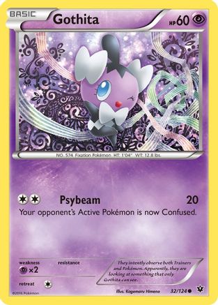 Gothita 32/124 - XY  Fates Collide Reverse Holofoil - Poke-Collect