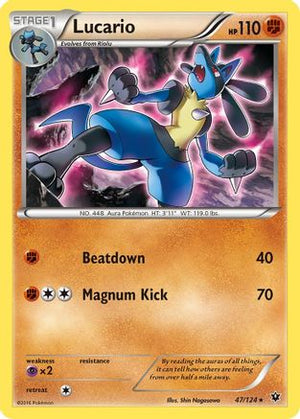 Lucario 47/124 - Fates Collide Reverse Holofoil - Poke-Collect